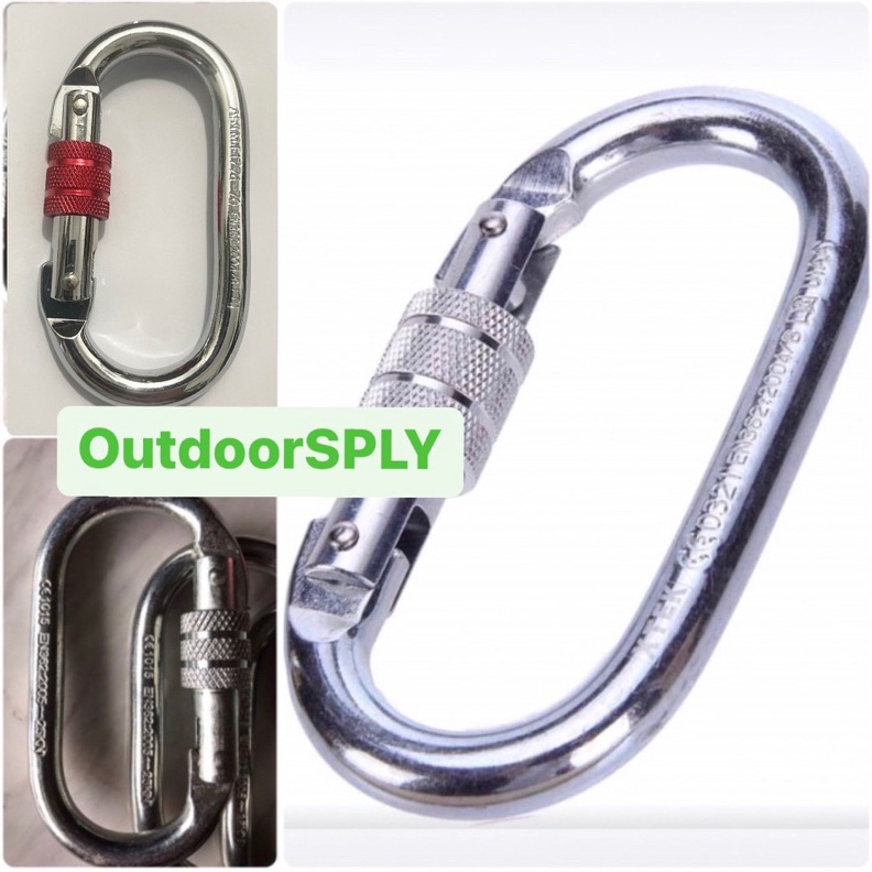 CODE D19X 25KN CE เรท Heavy Duty Carabiner ปีนเขา O-shape อลูมิเนียม Strong Load 25 ตัน