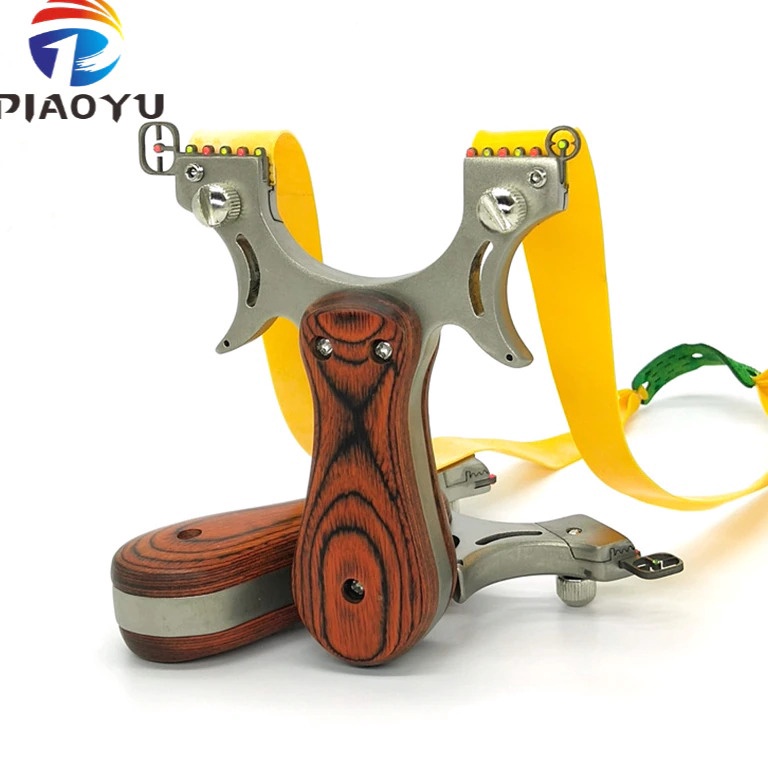 CODE Q35R piaoyu หนังสติ๊ก BONUS 2 FLATBAND RUBBER ด้ามไม้สแตนเลส นําเข้า