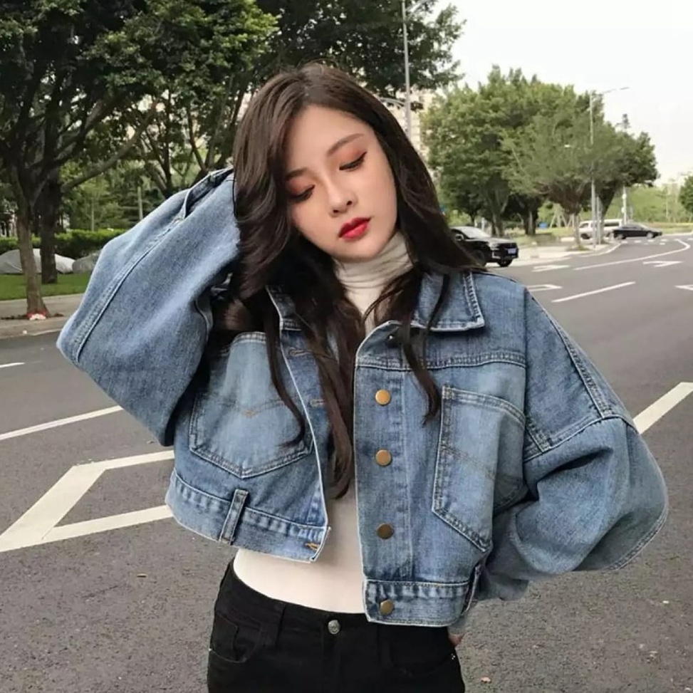 Wow REPUBLIC GIRLS CROP JEANS JACKET แจ็คเก็ตยีนส์ผู้หญิง, แจ็คเก็ต OVERSIZE