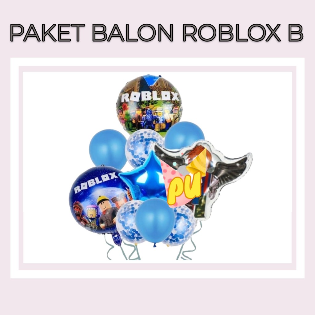 ROBLOX Balloon Package B / Roblox Birthday Decoration / Roblox ฟอยล์บอลลูน
