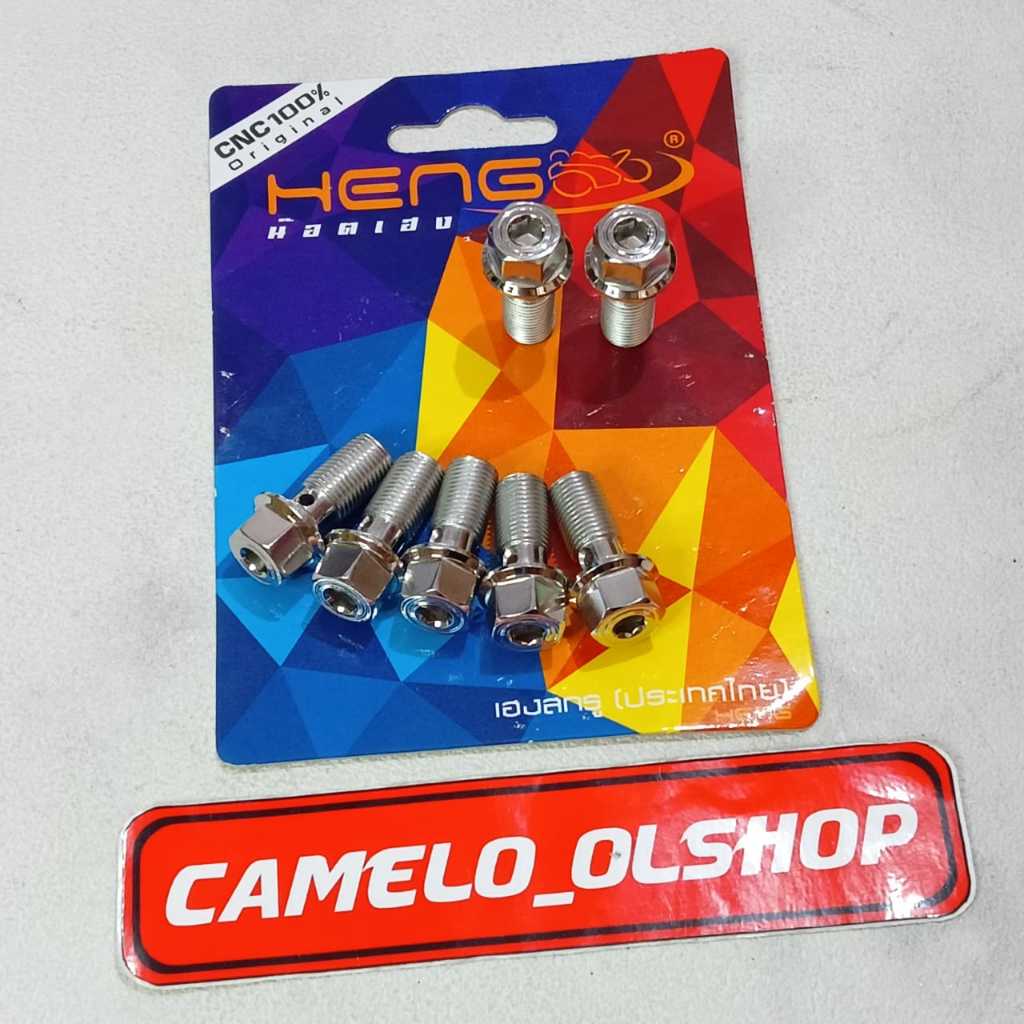 Banjo Caliper Bolt heng Caliper Bolt 2 สแตนเลส Probolt เบรค master Caliper Bolt 2 ด้ายสแตนเลสหยาบและ