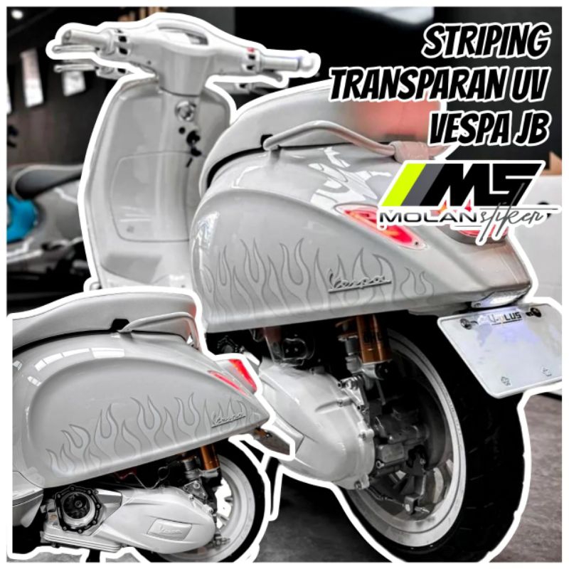 Decal สติกเกอร์ Striping Variation โปร่งใส Uv Vespa JB Vespa Sprint 150 Justin Bieber & Vespa Primav