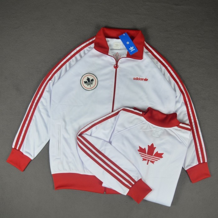 Adidas Canada Tracktop Jacket FULL EMBROIDERED คุณภาพระดับพรีเมียม/ล่าสุด Adidas Tractop Casual ชายเ