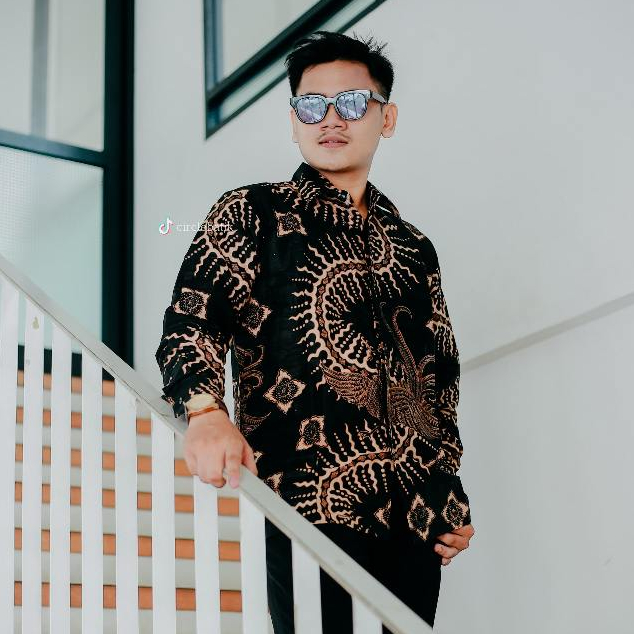 Kemeja KATUN Centipede Men 's batik Shirt Long Sleeve modern premium prima Cotton