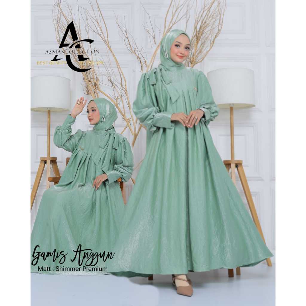 ELEGANT GAMIS (HIGHQUALITY)-HIJAB GAMIS SET---PREMIUM FRIENDLY SHIMMER SILK DRESS SIZE M-XL-VIRAL GA