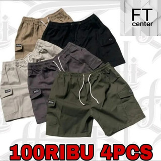 Boardshort Cargo | Celana Pendek Pria Kasual | 100rb 4pcs Cargo Celana Pendek Boardshort Pria