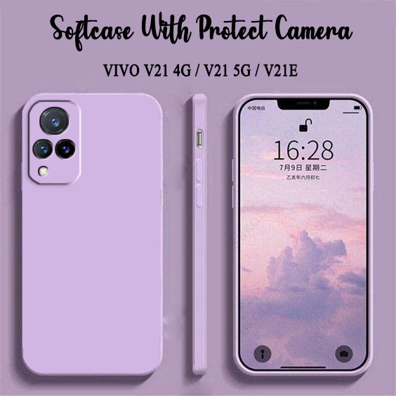 Softcase Macaron Polos กล้องปกป้องสําหรับ Vivo V21 4G V21 5G V21E - เคส HP Vivo V21 4G V21 5G V21E -