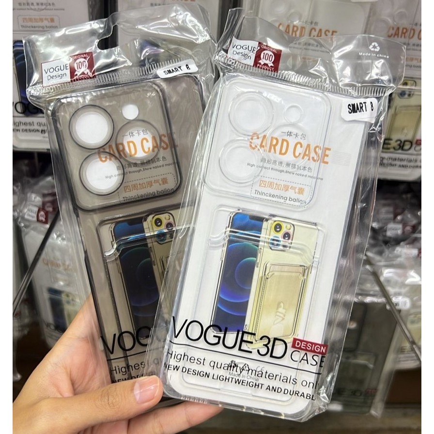 INFINIX hot 40i Smart 8 8 Pro Crystal slot Card เคสซิลิโคนอ่อนนุ่ม