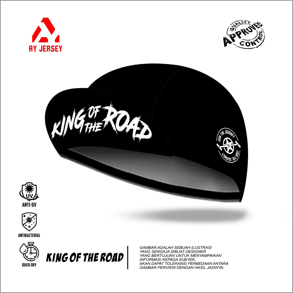 หมวกปั่นจักรยาน KING OF THE ROAD | เสื้อเจอร์ซีย์นักปั่น | หมวกวิ่ง