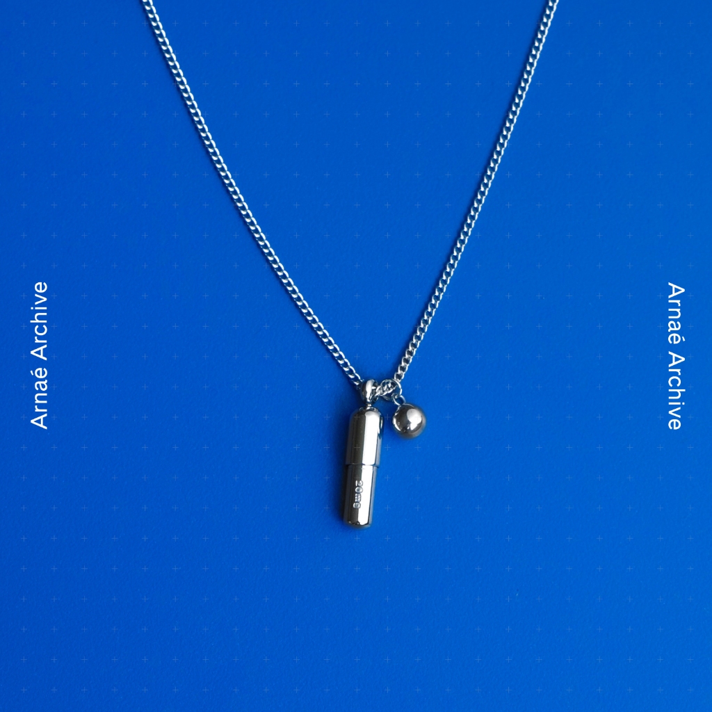 Arnaé Archive Capsule 20mg Pill Necklace Unisex Stainless Steel Premium Anti-Rust Necklace