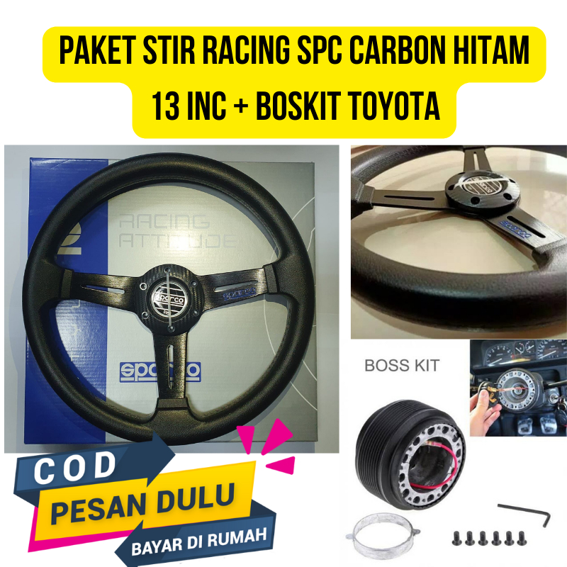 Sp4rc0 Carbon 13 Inc แพ็คเกจพวงมาลัยรถแข่ง + Boskit Toyota