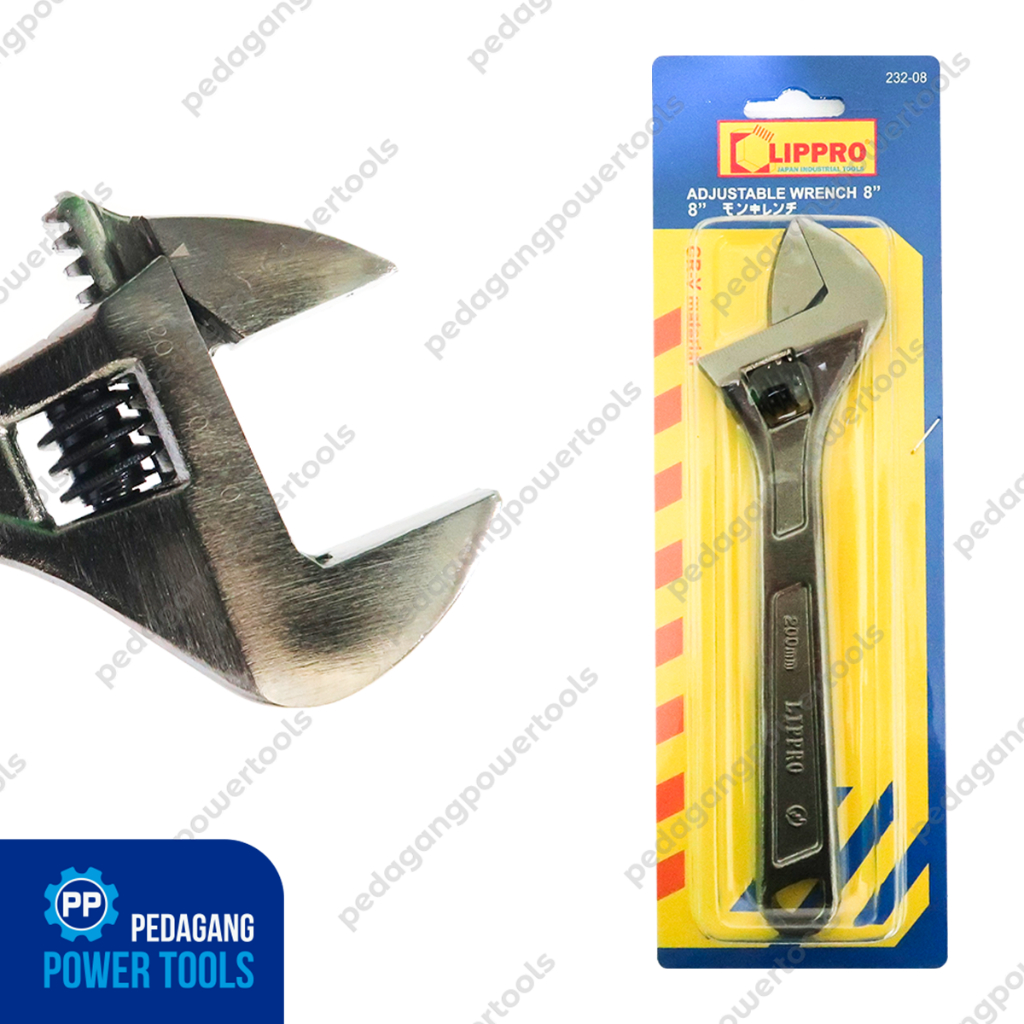 LIPPRO 8 INCH WRENCH ADJUSTABLE WRENCH 8" 232-08
