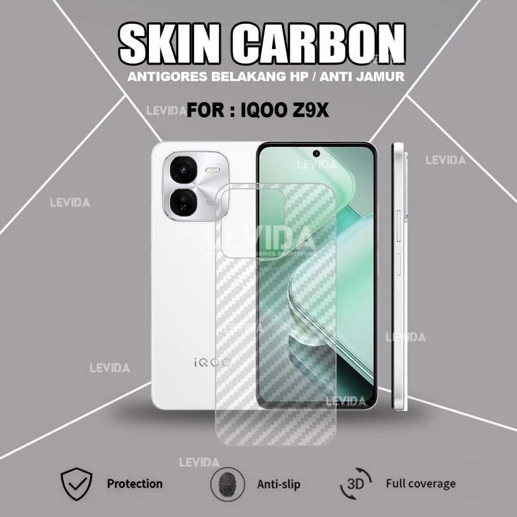 ผิวคาร์บอน Iqoo Z10R Iqoo Z9X ผิวกลับ 3D ป้องกันรอยขีดข่วนผิว Iqoo Z10R Iqoo Z9X