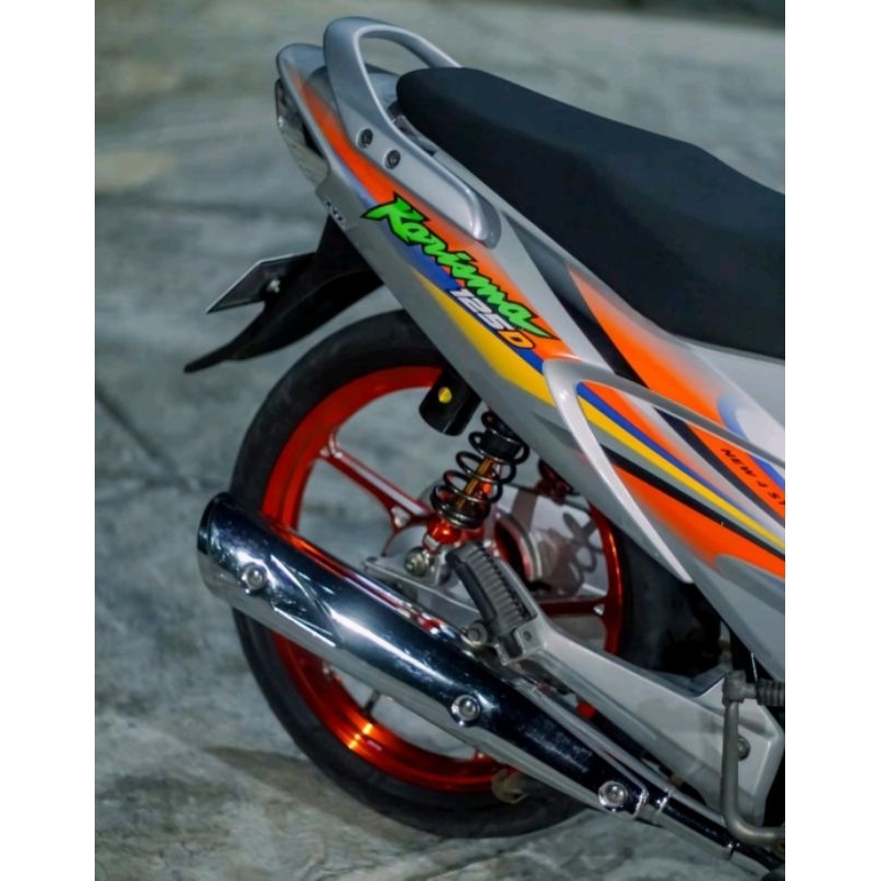 Striping Karsama 125D 2004 สติ๊กเกอร์แถบสีส้ม Standard Original Honda Karisma 125D 2004 สติ๊กเกอร์ charisma 125D