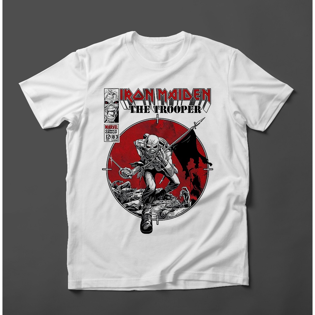 เสื้อยืด KATUN Iron MAIDEN The Trooper | เสื้อยืดพรีเมี่ยม Iron Maiden | เสื้อยืดวง Iron Maiden | เส