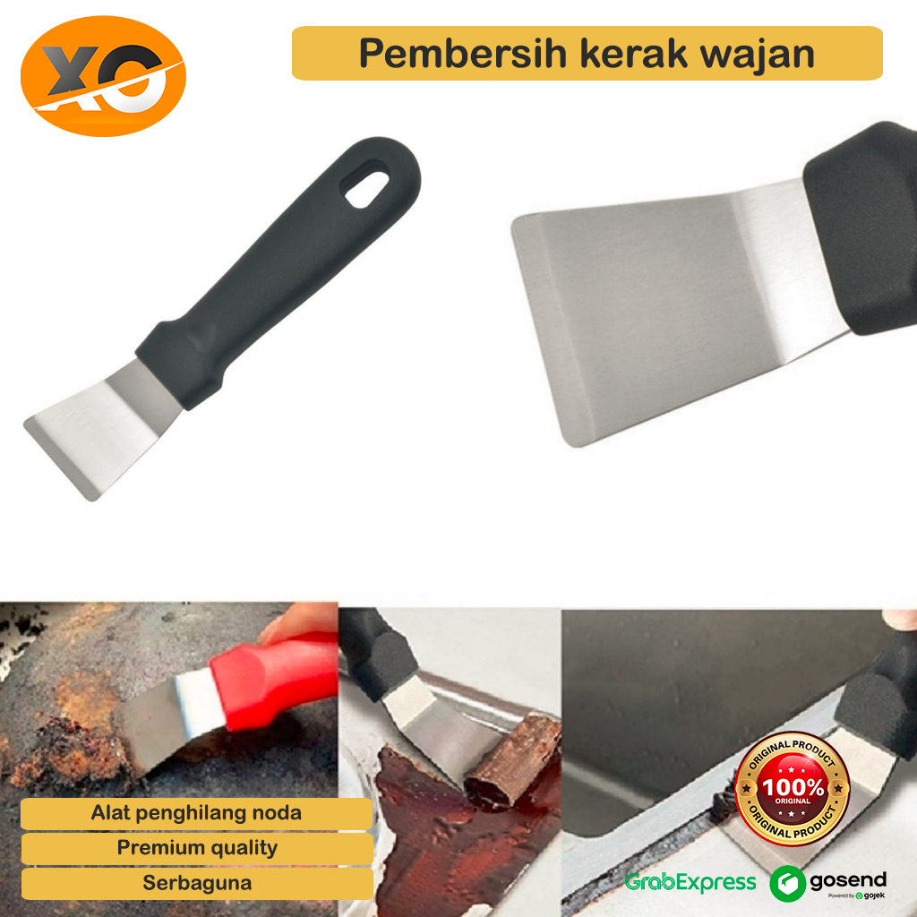 ไม้พายทําความสะอาดห้องครัว Scraper KITCHEN Stain Scraper สแตนเลส Scraper ยาง Rake Iron Paint มัลติฟั