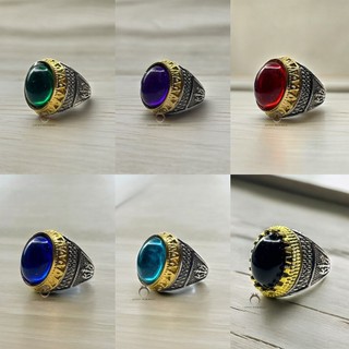 Cincin Fashion Pria Vintage Sporty Metal Retro Grosir