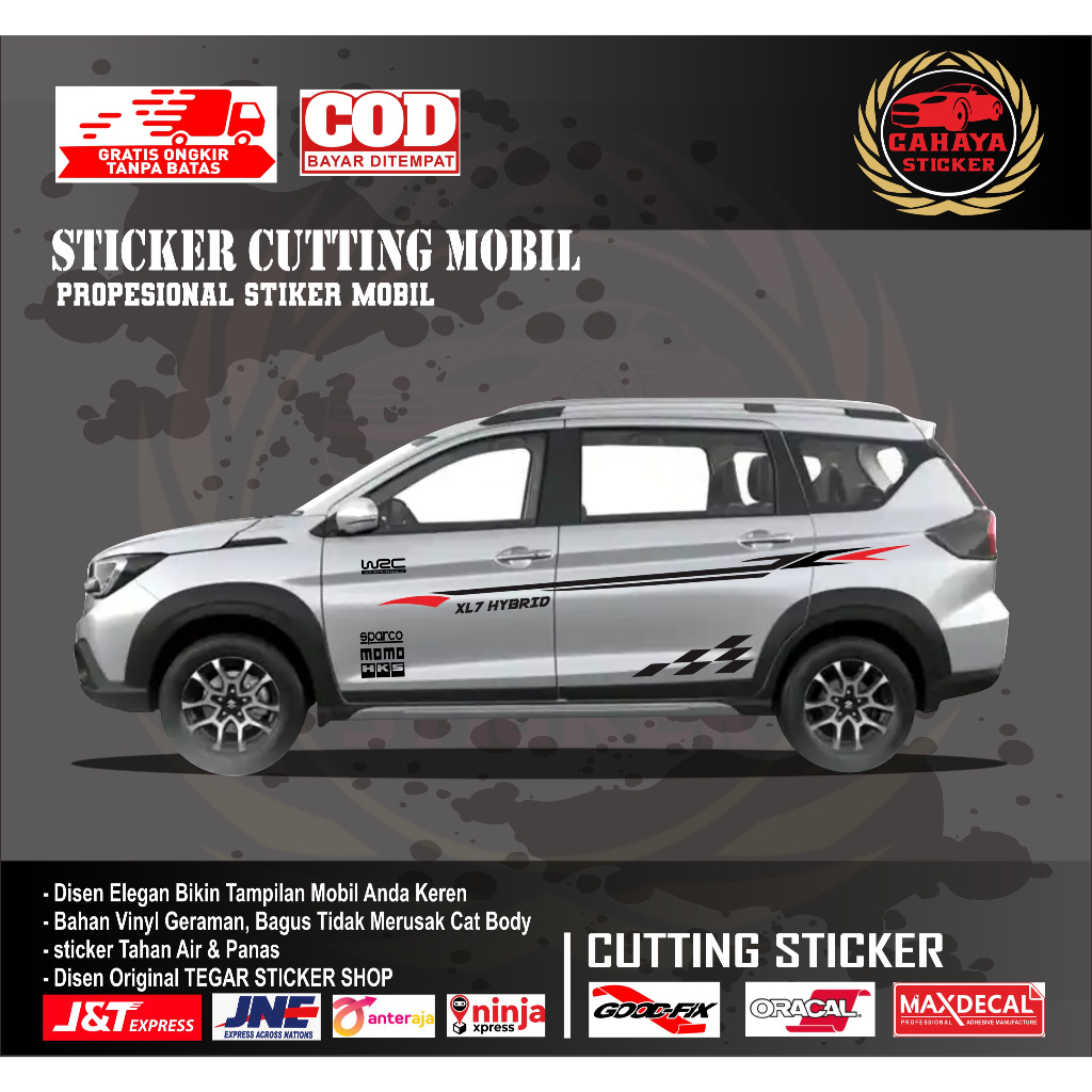 สติ๊กเกอร์ติดรถ Suzuki XL7 Hybrid, สติ๊กเกอร์แถบรถ Suzuki XL7 Hybrit, สติ๊กเกอร์โมติฟตัวถังรถ