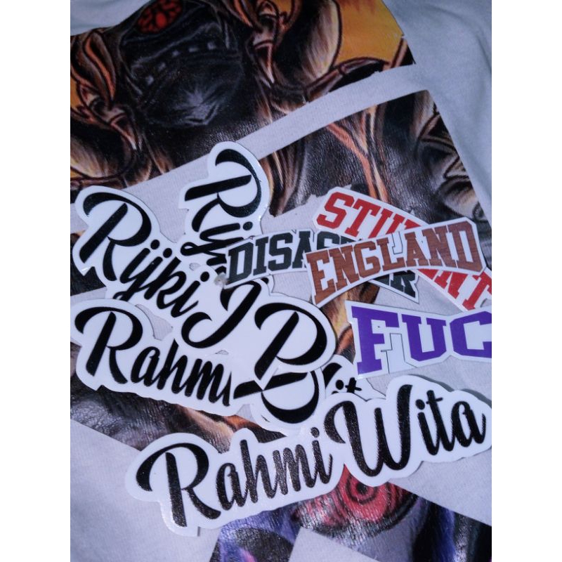 NAME STICKERS REQUESTS ออกแบบฟรี