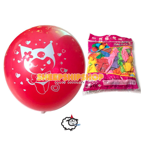 WHOLESALE 200 กรัม LATEX BALLOONS MOTIF (1 แพ็ค มี 100) LOL Unicorn I Love You Happy Birthday Polkad