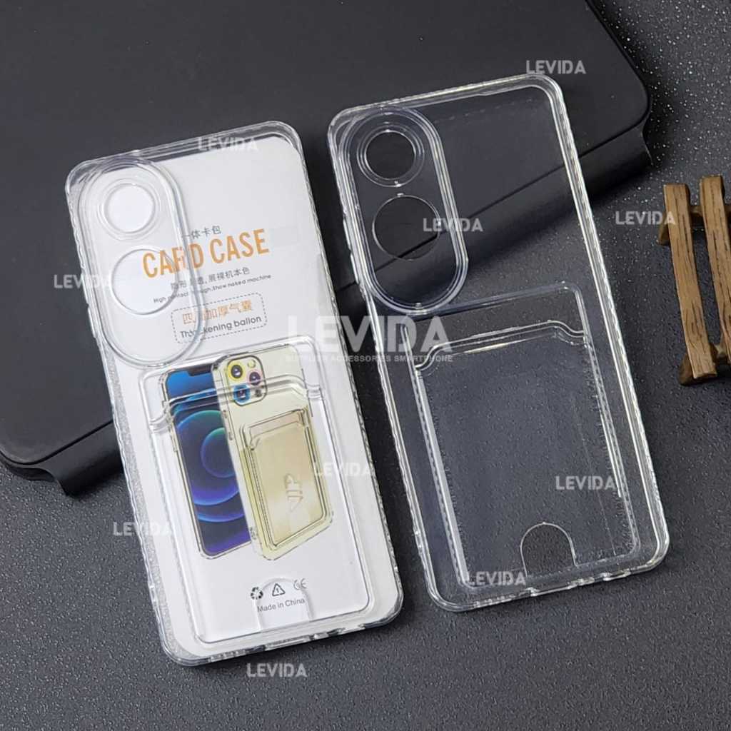 Oppo A55 4GOppo A60 Card Case Clear / Slot Card Clear Case Oppo A55 4GOppo A60