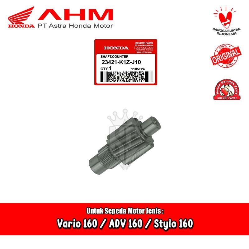 อัตราทดเกียร์ 13T Shaft Counter Honda Vario Stylo ADV 160 ABS CBS Original AM 23421-K1Z-J10