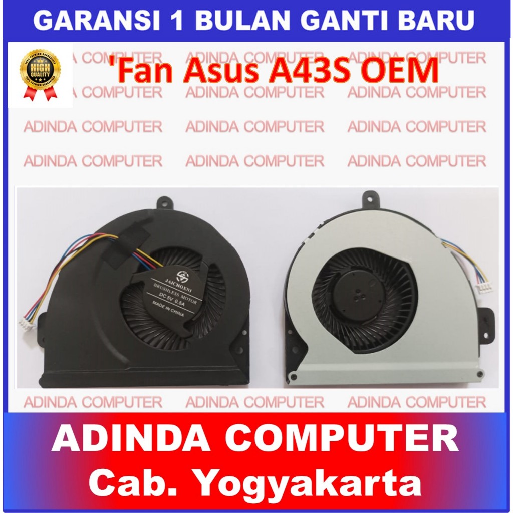 Asus A43 A43s K43 K43s X43 X43s X53 OEM พัดลมระบายความร้อน