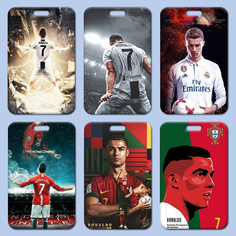 Id Card Holder Cristiano Ronaldo Motif/ที่ใส่บัตร/เชือกแขวน/Name Tag/FootBall