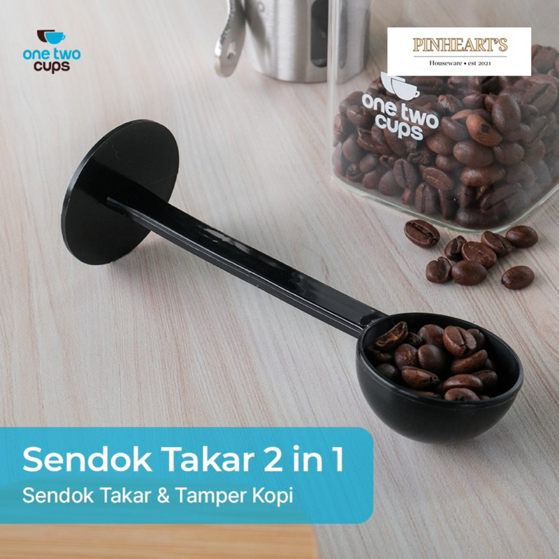 2-in-1 Coffee MEASURING SPOON AND Coffee TAMPER - G1120 | ONE TWO CUPS MEASURING SPOON