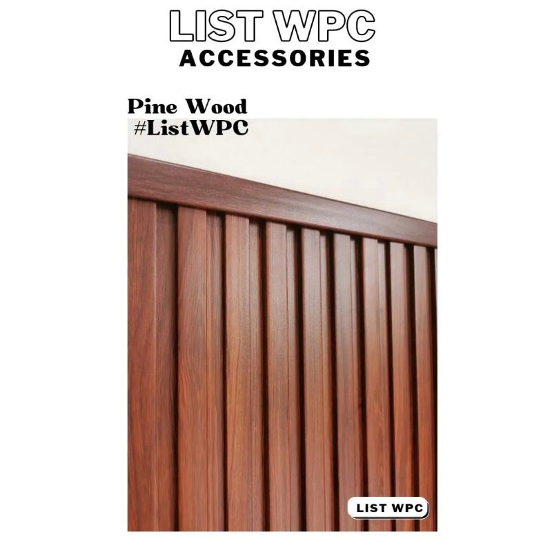 SIKU [2.9 เมตร] WPC WALLPANEL L-EDGE CORNER LIST/ WPC COVER LIST PER ROD WALL PANEL LIST WPC LIST