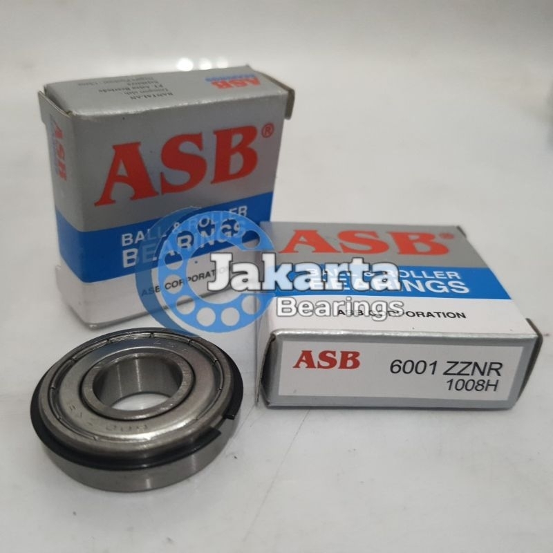 BEARING 6001ZZ NR / 6001ZZNR / 6001 ZZ NR ASB ยี่ห้อ