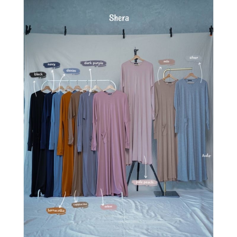 Shera ABAYA KNIT COTTON RIB GAMIS โดย AZDA