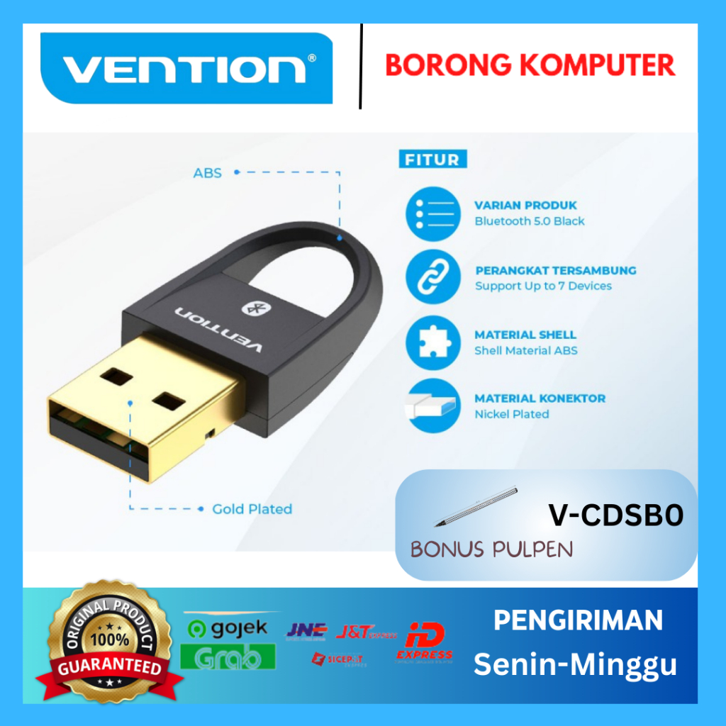 Vention USB Bluetooth Adapter Dongle Receiver สําหรับ Windows CDS