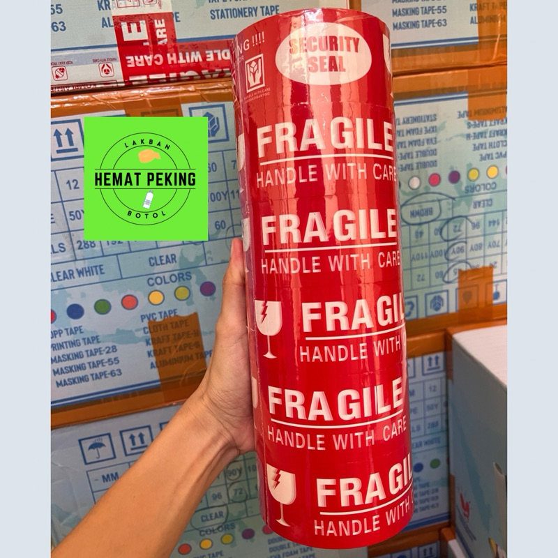 MERAH Red Fragile Duct Tape 1 Slop ประกอบด้วย 6 ชิ้น DONT SLASH และ Unboxing Video