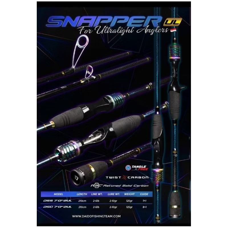 BC DAIDO SNAPPER UL 2-6LB ROD