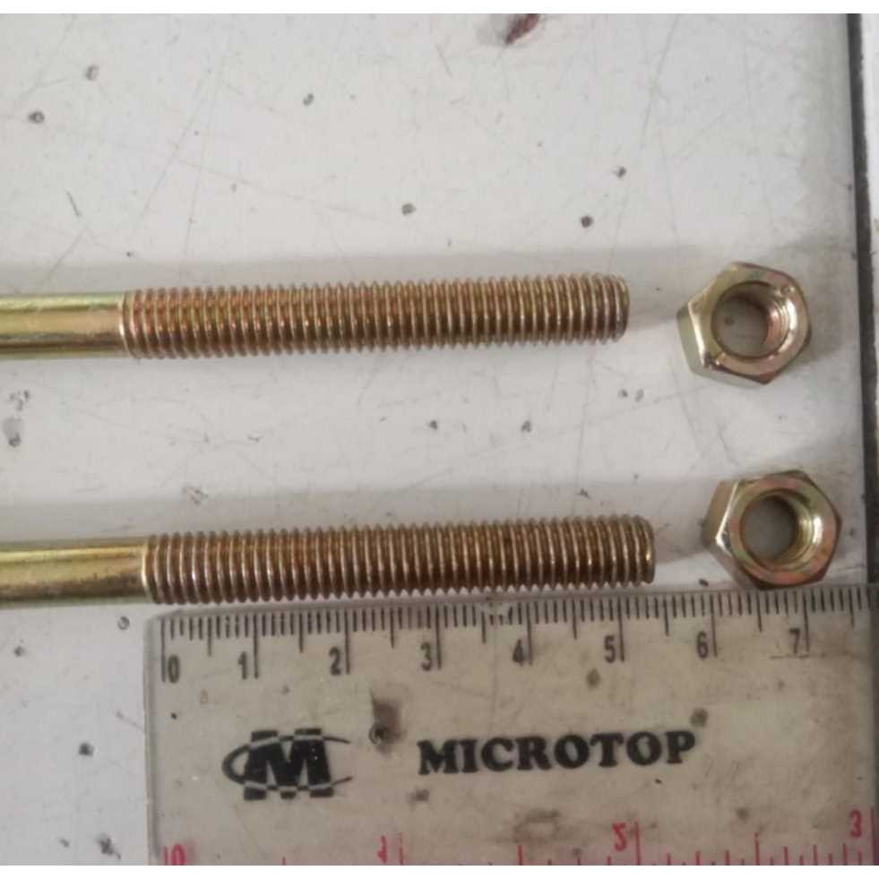 50 ชิ้น YELLOW BOLT NUT M8 X 120 MM (KEY 12)