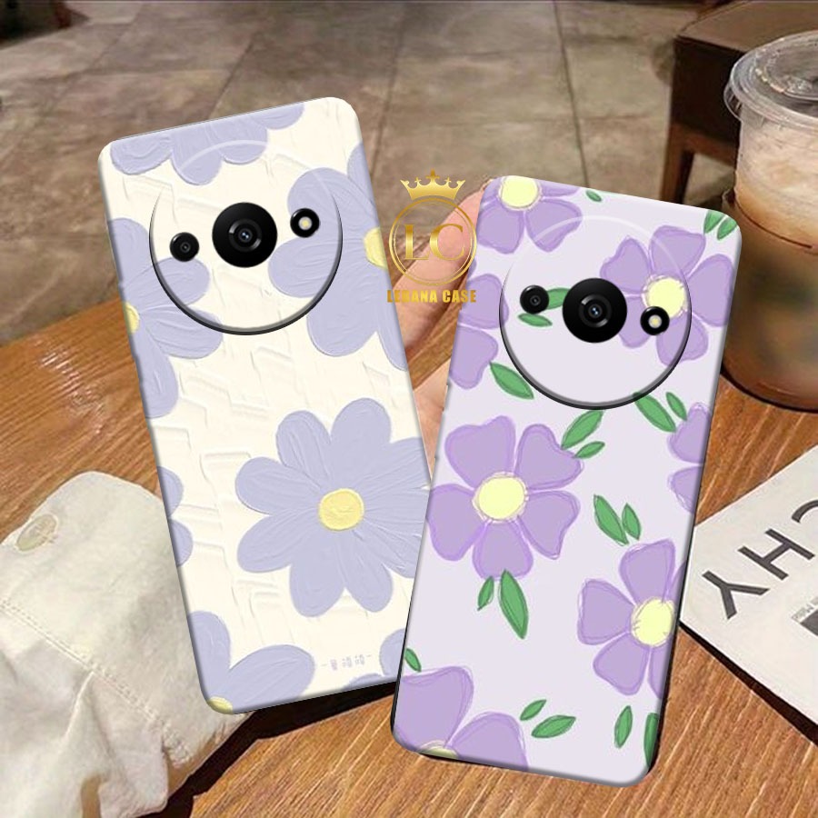 Softcase Redmi A3 2024 Flower Wallpaper Motif - Cool Case - Mens Case - Silicone Case - เคสใหม่ล่าสุ