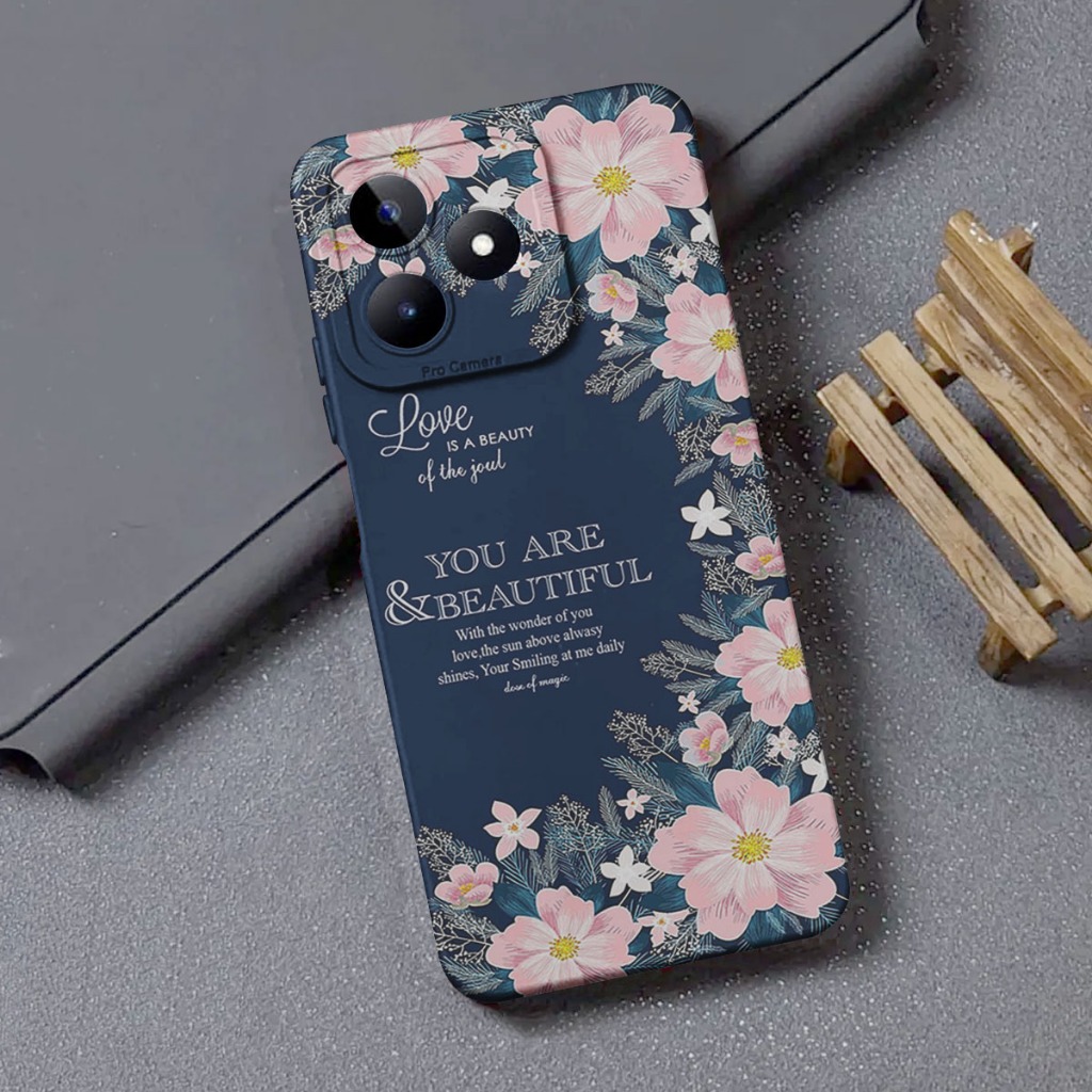 Softcase Casing Hp Realme C63 BUNGA - STRETWER OFFICIAL - BG9