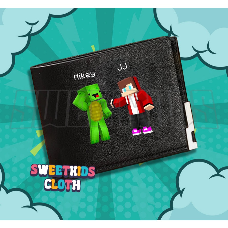 JJ Mikey Minecraft Motif Wallet / Mikey JJ Minecraft Custom Wallet