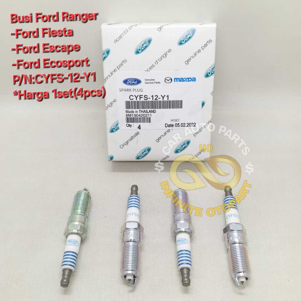 FORD FIESTA 2009 ESCAPE ECOSPORT 2013-2015 SPARK PLUG ชุด 4PC CYFS-12-Y1 FRD คุณภาพดี