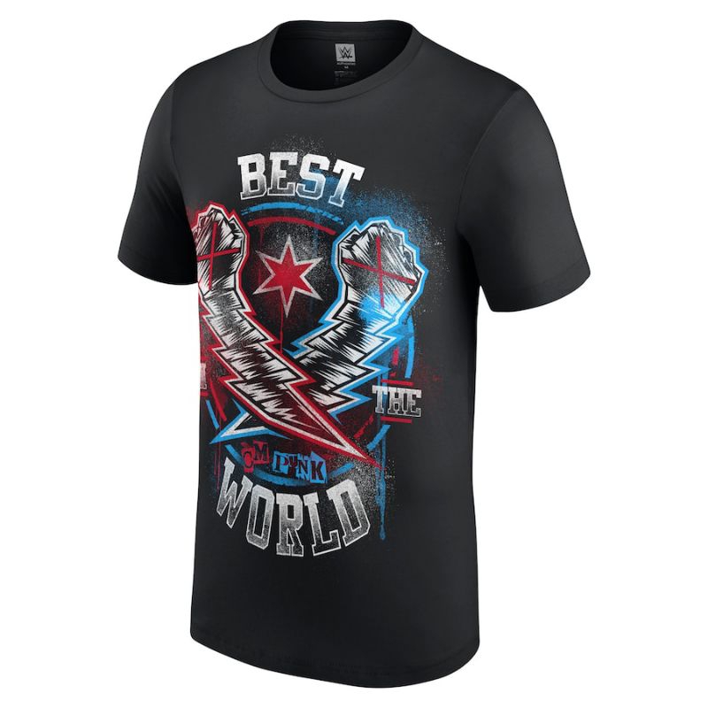 เสื้อยืด WWE CM PUNK LIGHTNING FIST