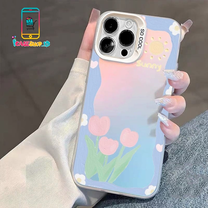 SS904 ใหม่กรณี HP HOLOGRAM TULIP BEAR สีชมพูสําหรับ XIAOMI REDMI A1 A2 A3 A5 5A 6A 9 8 9A 9C 9T 10 1