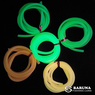 BARUNA - Luminous Tube Lure Glow in the Dark GID - Umpan Karet Pentil Softlure - Umpan Bentuk Cacing