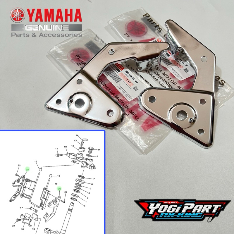 RX KING ใหม่ OVAL ต้นฉบับ YAMAHA HEADLIGHT EARS 5BP-F3121-00 5BP-F3131-00