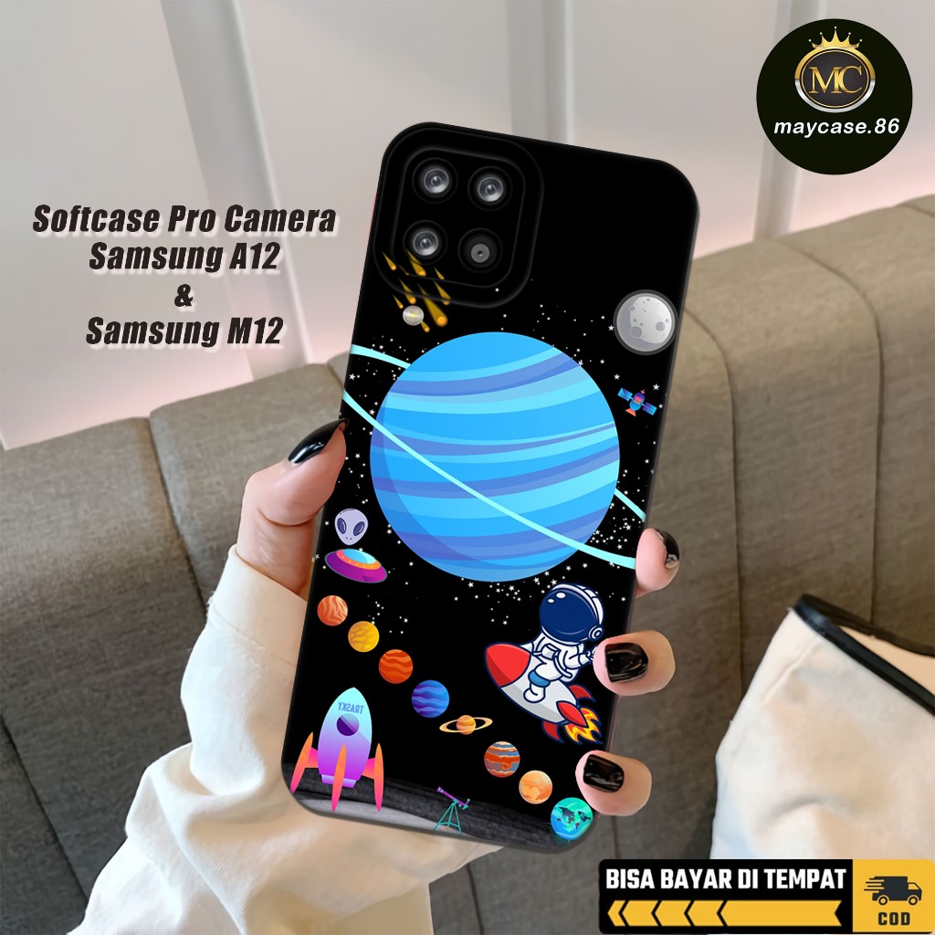 เคส HP MAYCASE.86 เคส Samsung A12/M12 - Samsung A12/M12 Astronaut Case Motif - Samsung A12/M12 Softc
