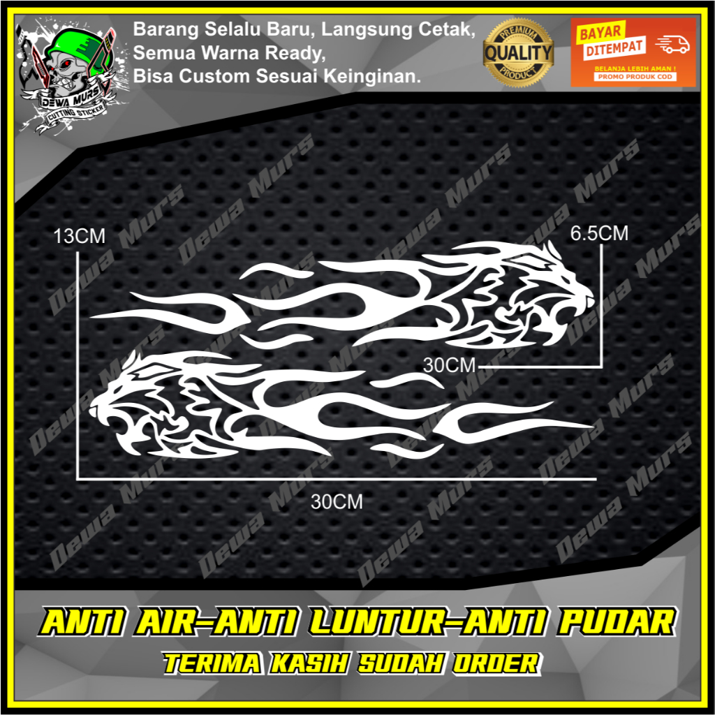 สติ๊กเกอร์ตัด TRIBAL LION HEAD PAIR (ขวาและซ้าย) เหมาะสําหรับรถจักรยานยนต์และรถยนต์