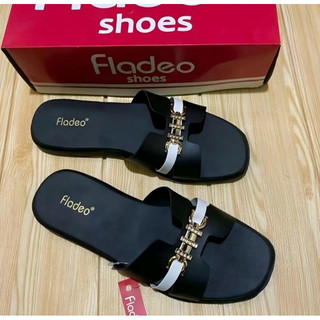 Sandal slop wanita flad H Gesper sandal slop my sendal wanita slop terbaru