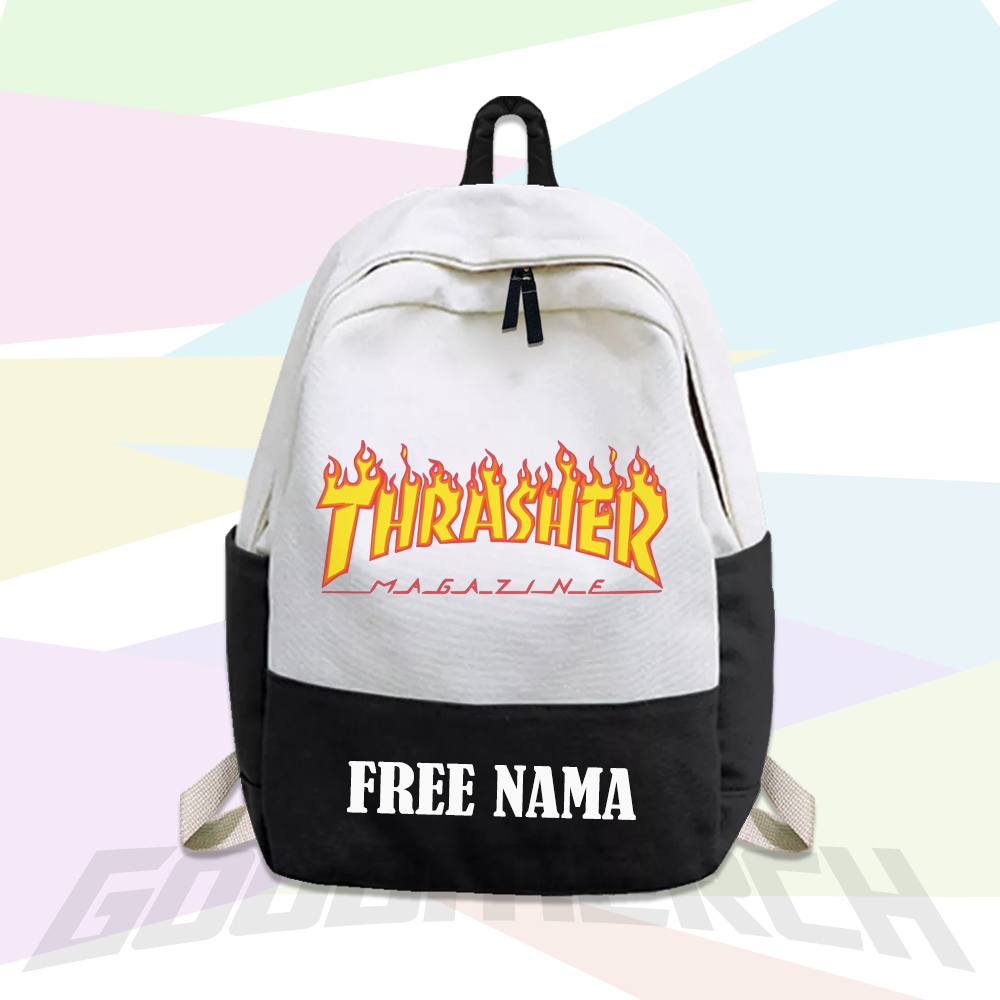 กระเป๋าเด็ก THRASHER/THRASHER School BACKPACK BACKPACK BACKPACK/พิมพ์ชื่อฟรี