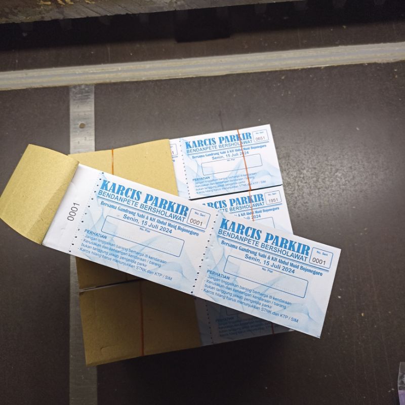 LOTTERY COUPONS, ENTRANCE TICKETS, 100% FADE-RESISTANT PARKING TICKETS