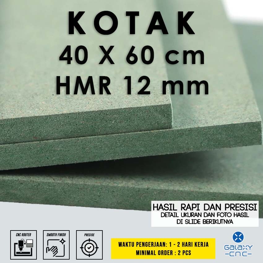 กล่อง HIJAU 40 x 60 ซม. - HMR 12 mm - บอร์ด HMR / บอร์ด MDF สีเขียว